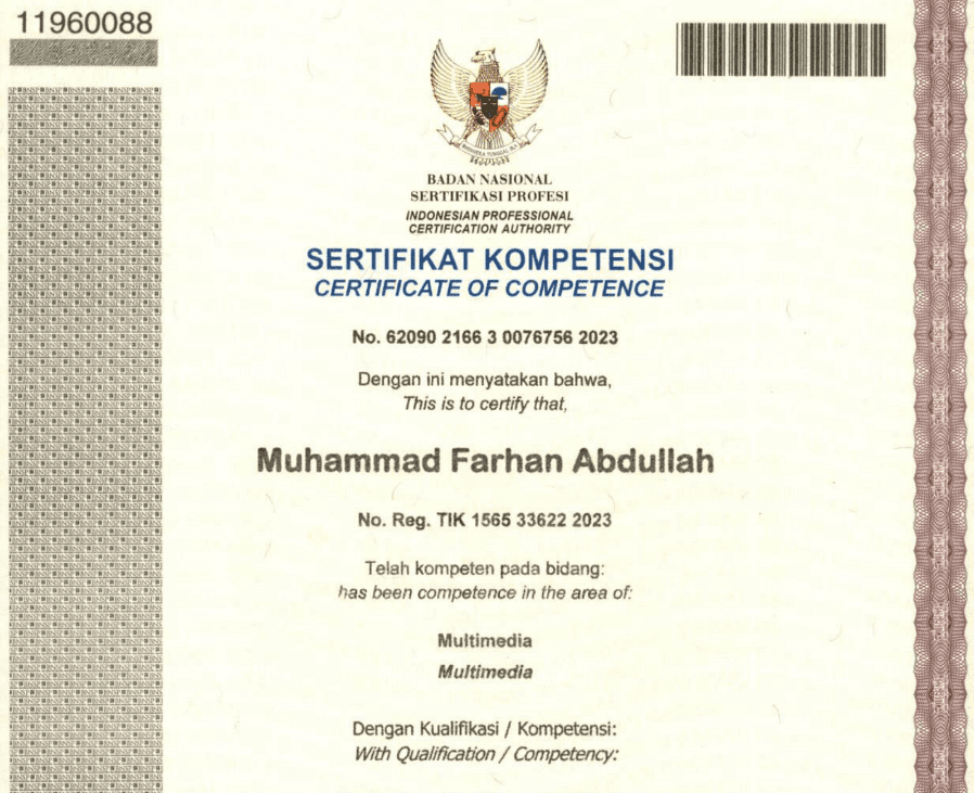 Sertifikat BNSP UI/UX Design